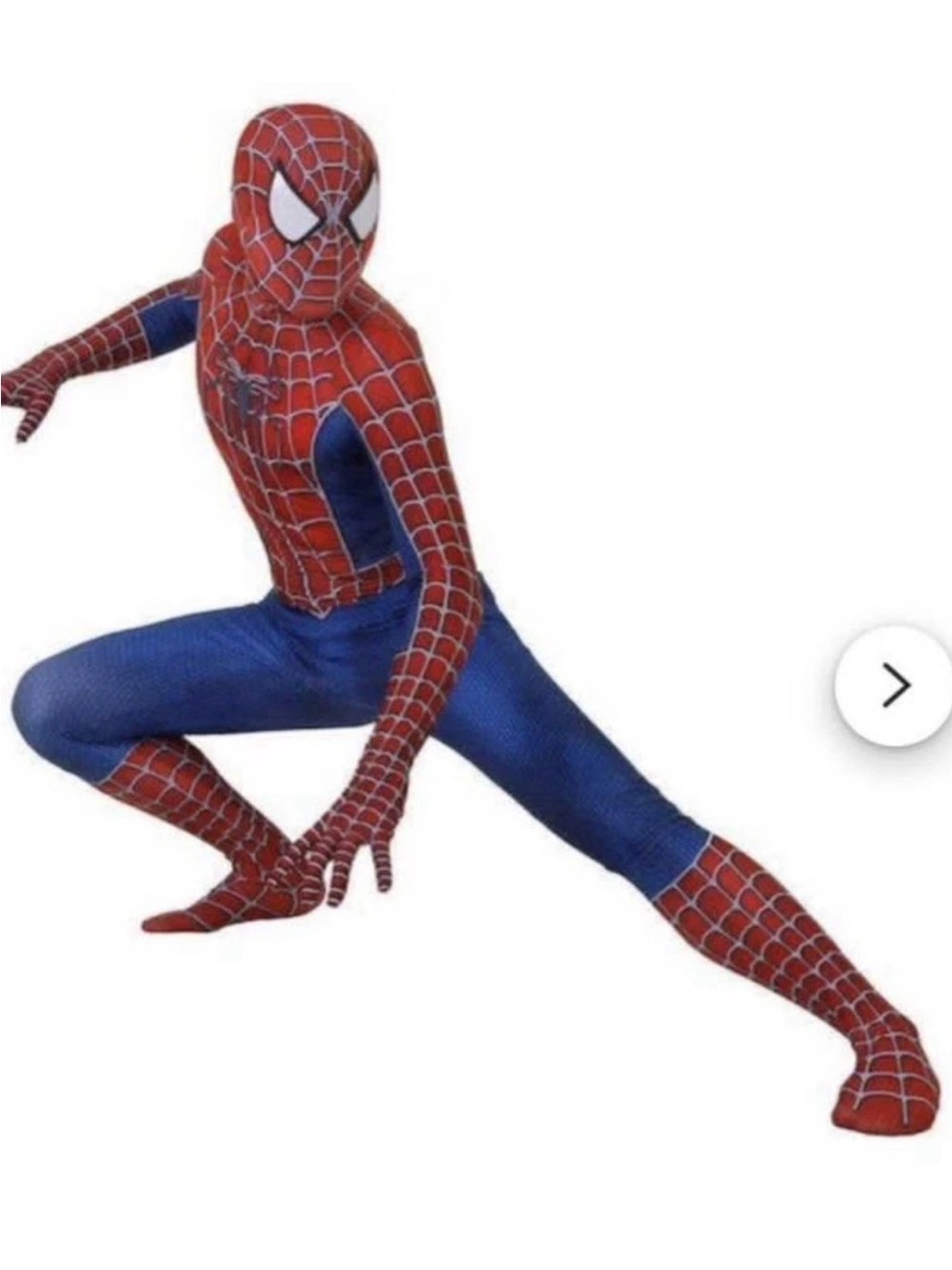 I Mens Spider-Inspired Red & Blue Face Mask Costume Set Spider-Man large - Picture 4 of 15